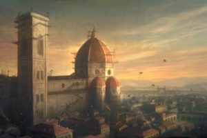 assassins, Creed, Cityscapes, Florence, Artwork, Assassins, Creed, 2, Giottos, Campanile, Basilica, Of, Saint, Mary, Of, The, Flower
