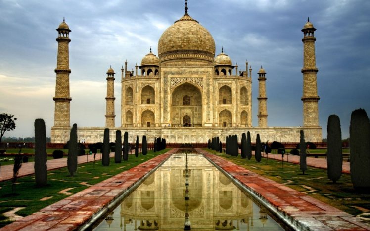 taj, Mahal, India, Monument, Garden HD Wallpaper Desktop Background