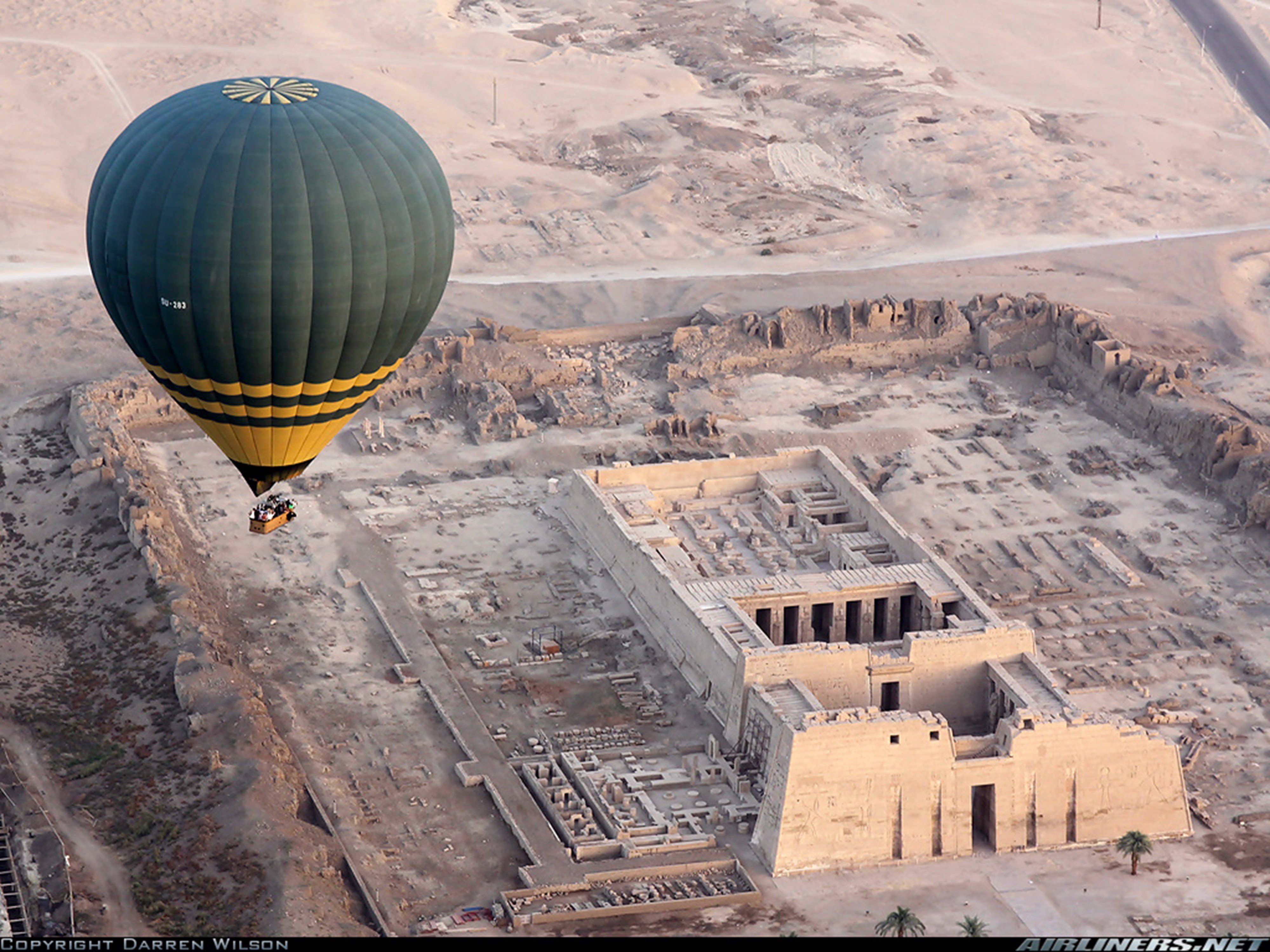 ruins, Egypt, Balloon, Sky, Landscape Wallpaper