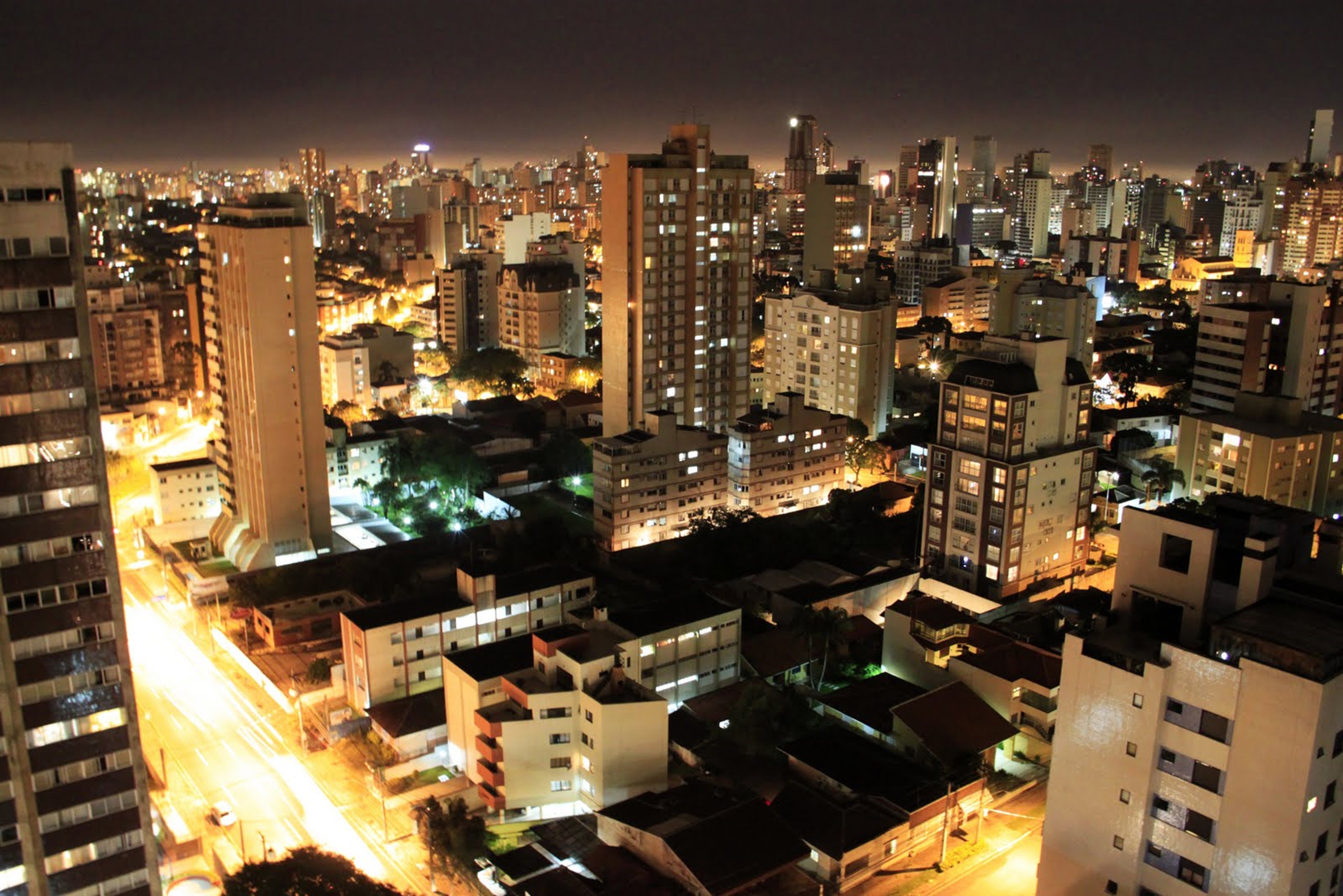 curitiba, City, Brazil, Night, 4000x2668 Wallpaper