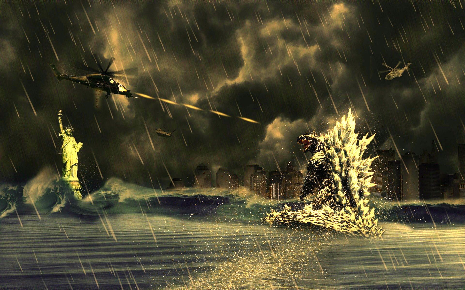 godzilla, Action, Adventure, Sci fi, Fantasy, Monster, Dinosaur, Horror,  6 Wallpaper