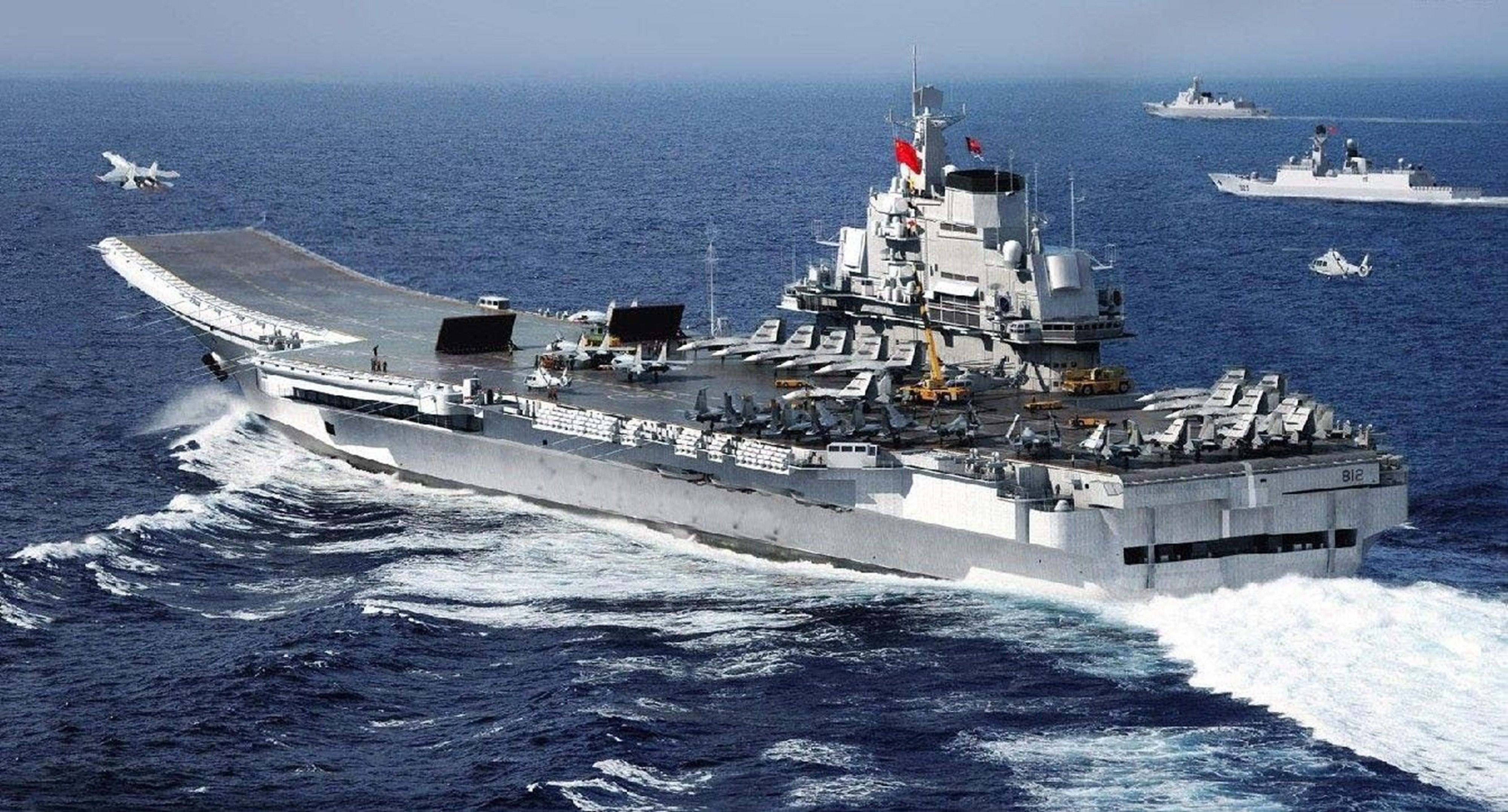 china, Cv 16, Liaoning, Aircraft carrier, Warship, Navy, J 15, Flying, Shark, Takeoff, 4000x2155 Wallpaper