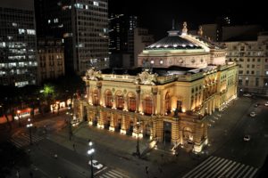 municipal theater, Night, Building, Sa