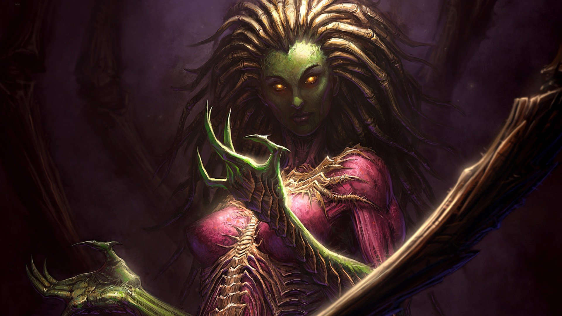 Women Video Games Starcraft Swarm Zerg Fantasy Art Artwork 