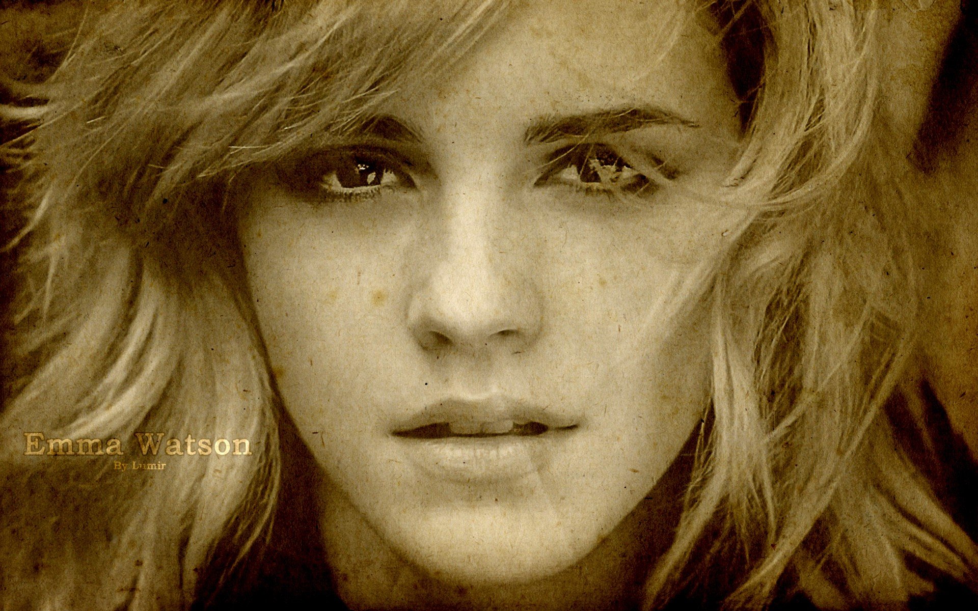 blondes, Women, Eyes, Emma, Watson, Lips, Photo, Manipulation, Lumir, Portraits Wallpaper