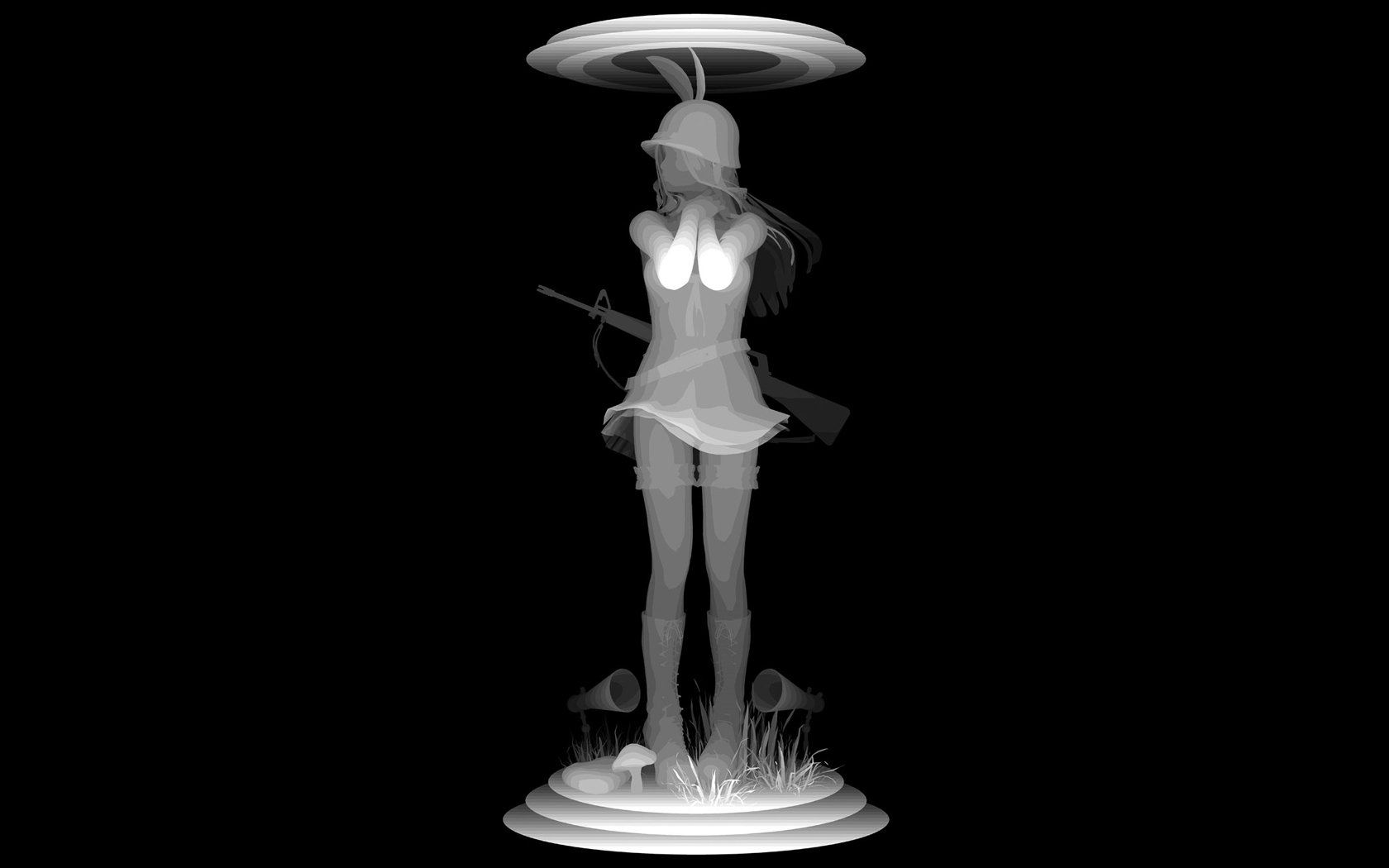 abstract, Grayscale, Monochrome Wallpaper