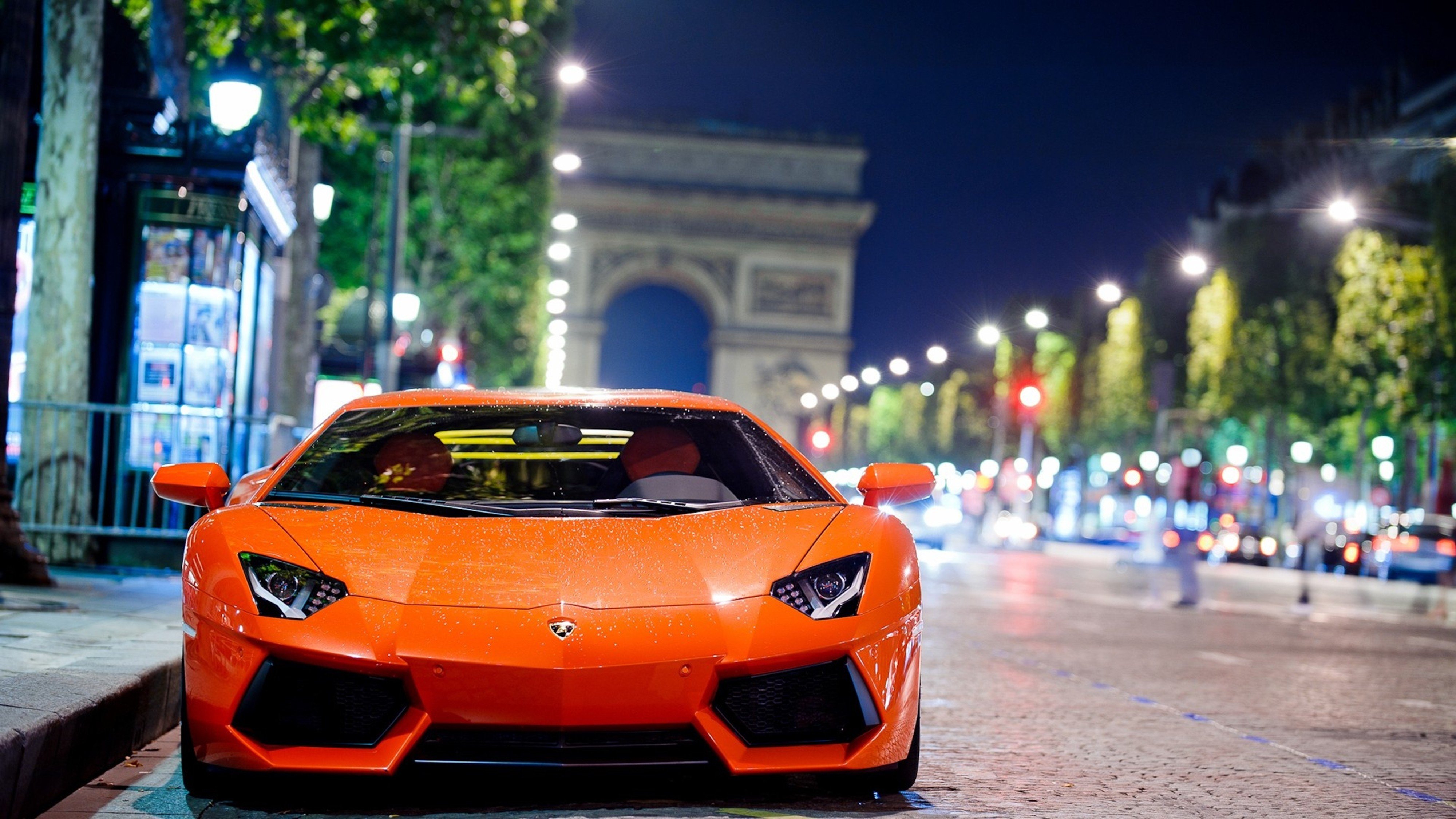 lamborghini, Aventador, Night, Shot, Supercar, Car, Sport, 4000x2250 Wallpaper