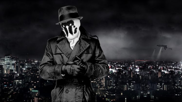 watchmen, Rorschach, Movies, Comics, Art, Cities, Night, Lights HD Wallpaper Desktop Background