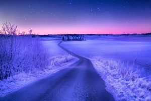 winter, Sky, Road, Norway