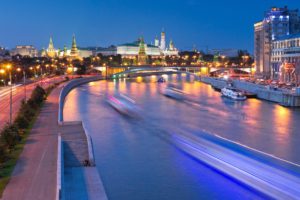 russia, Moscow, Houses, Rivers, Night, Cities