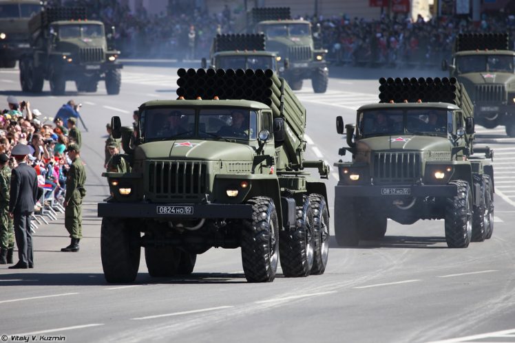 2014, Victory, Day, Parade in nizhny novgorod, Russia, Military, Russian, Army, Red star, Truck, Missile, Bm 21, Grad, Mlrs, 4000×2667 HD Wallpaper Desktop Background