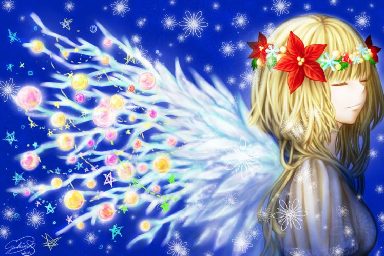 original, Vector, Art, Fairy, Angels, Girl, Wings, Christmas HD Wallpaper Desktop Background