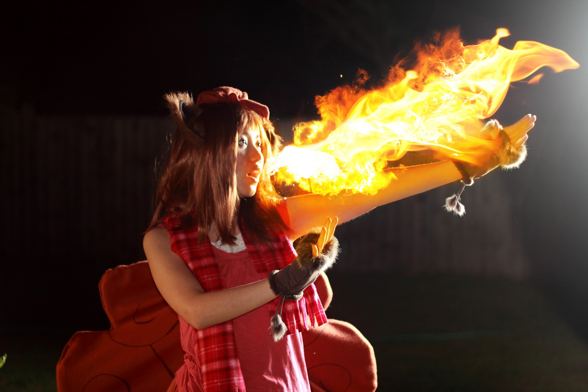 pokemon, Cosplay, Vulpix, Fire, Flames, Asian, Oriental, Women, Models, Brunettes, Babes Wallpaper