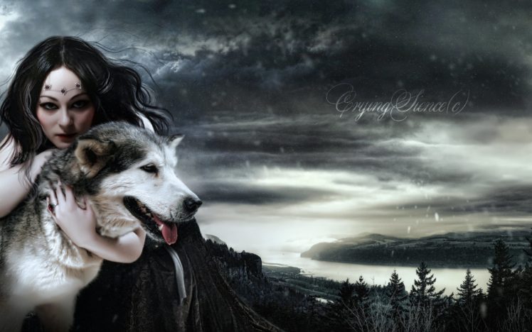 queen, Morgana, Face, Art, Girl, Wolf, Love, Mood, Babe, Gothic HD Wallpaper Desktop Background