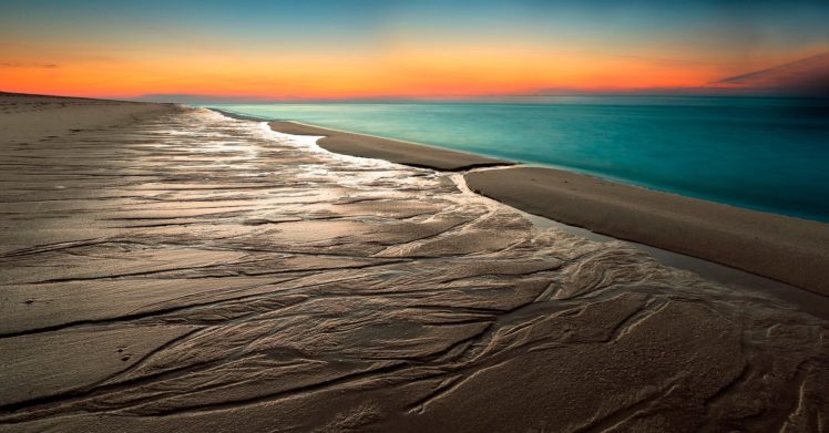 beach, Sand, Horizon, Sky, Sea, Ocean HD Wallpaper Desktop Background