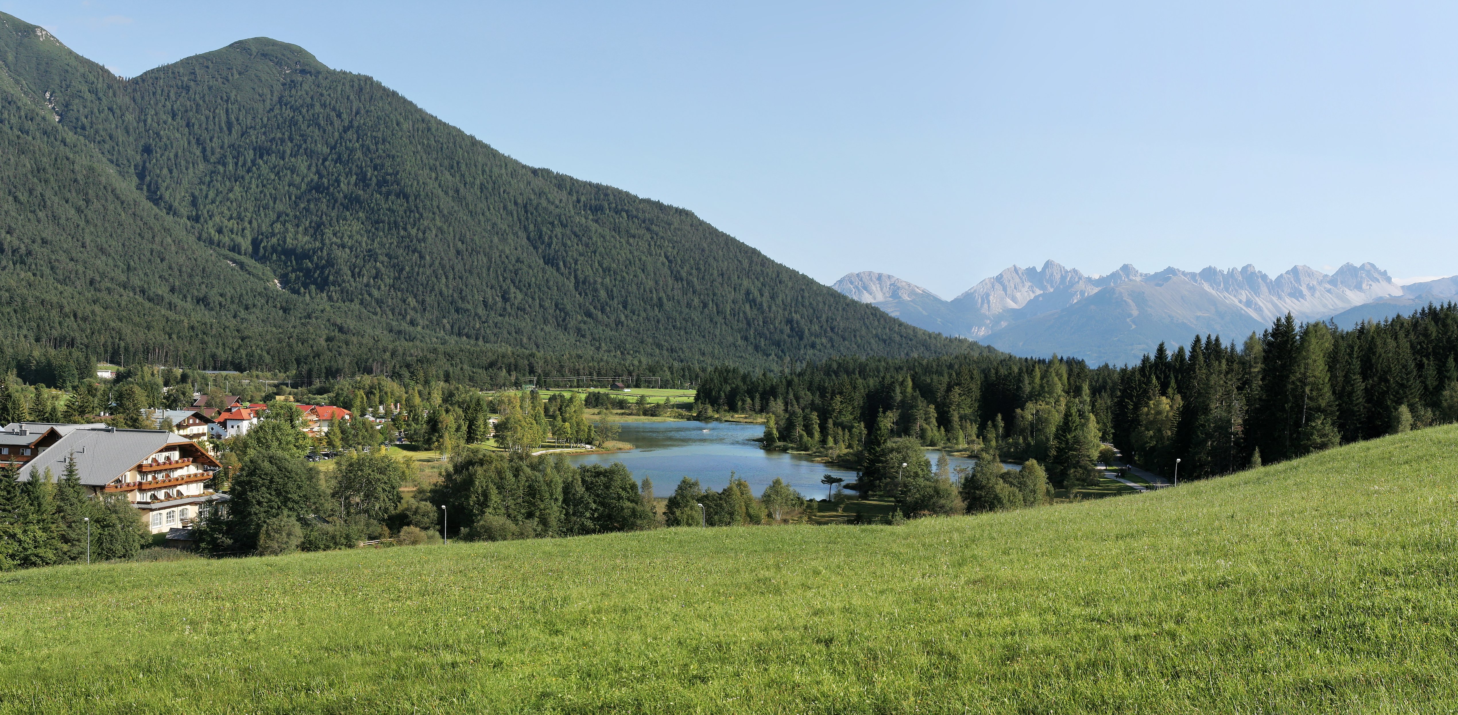 austria, Seefeld, Mountains, Lake, Forest, Skiing, Resort Wallpaper