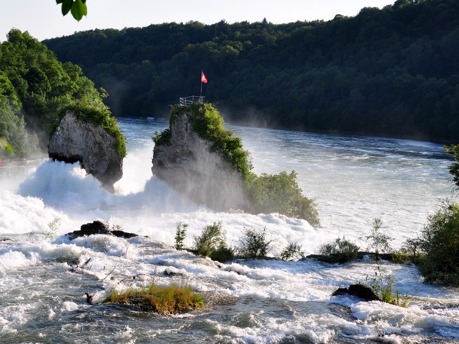 waterfalls, Rivers, Rhine, Switzerland Wallpaper