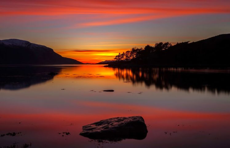 landscape, Nature, Sunset, Reflection, Beauty, Lake HD Wallpaper Desktop Background
