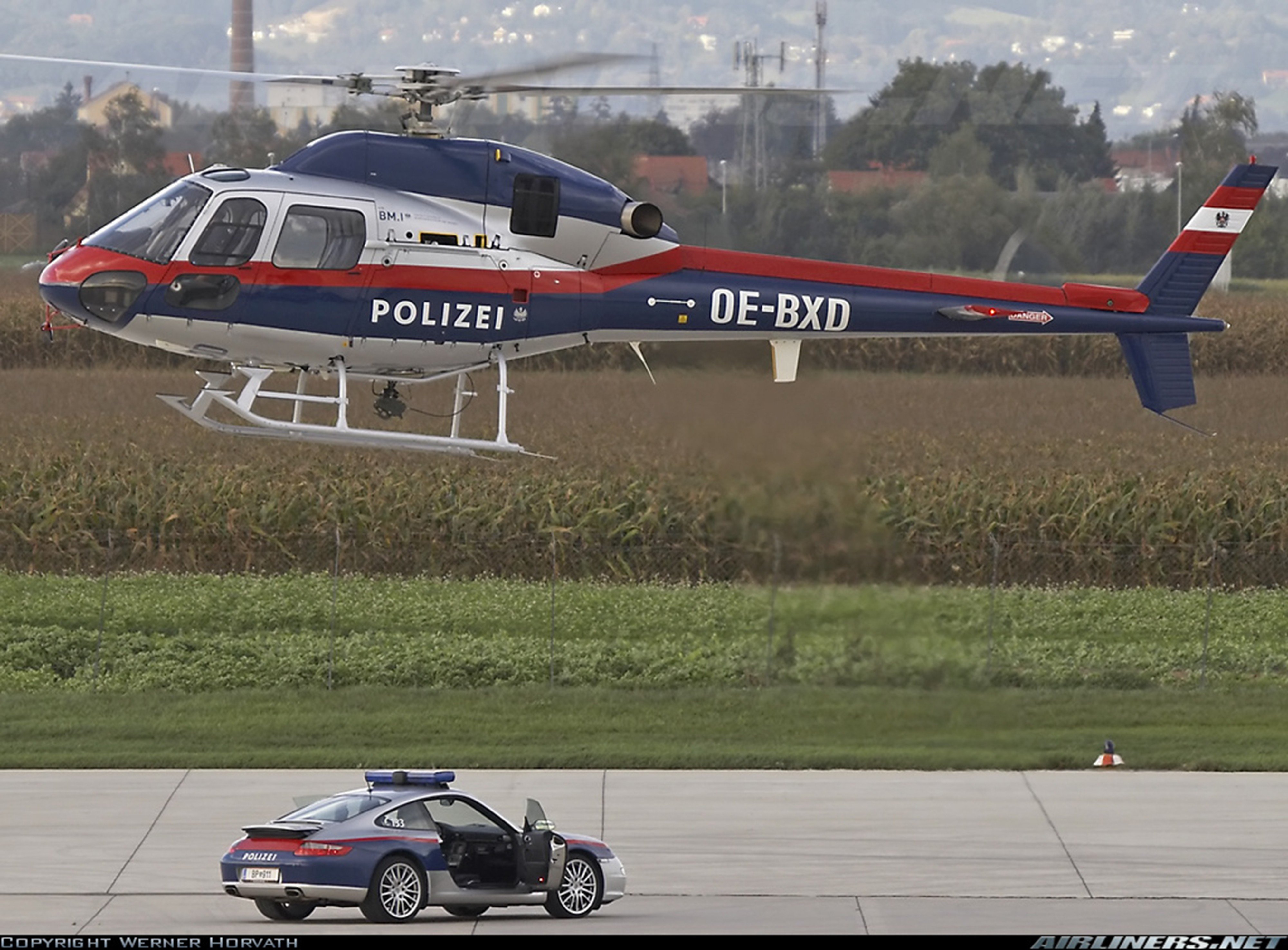 helicopter, Aircraft, Vehicle, Police, Austria, Porsche Wallpaper