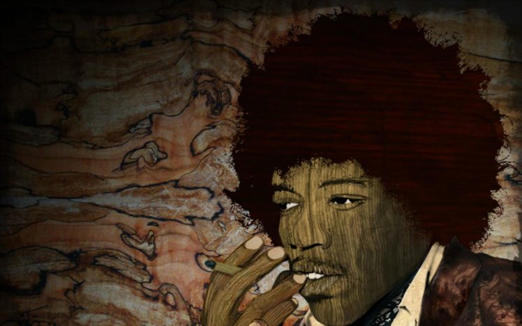 smoking, Jimi, Hendrix, Singers, Digital, Pop, Art, Manipulation, Cigarettes, Guitars, Men, Males, Abstract, People, Hard, Rock, Classic HD Wallpaper Desktop Background