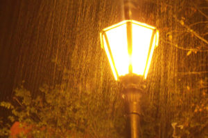 architecture, Lights, Lamp, Post, Storm, Rain, Drops, Night