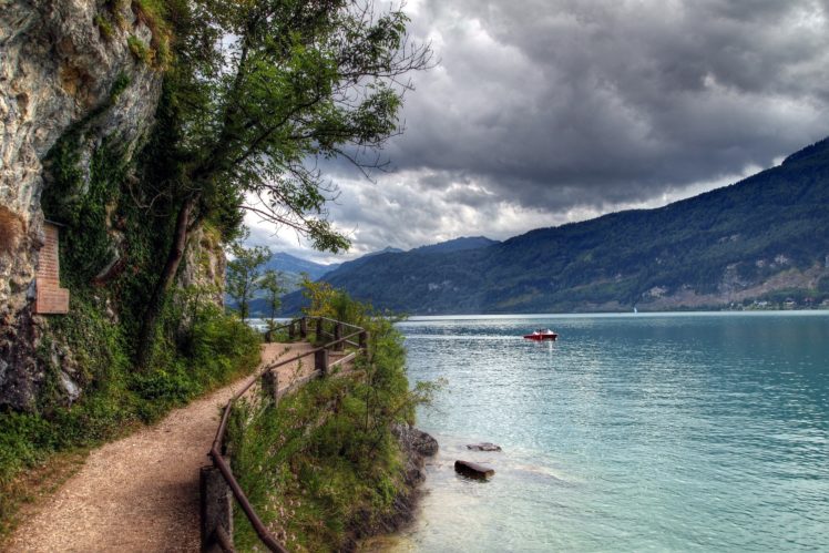 austria, Lake, Mountains, Wolfgangsee, Nature HD Wallpaper Desktop Background