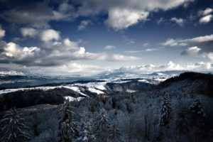 winter, Mountain, View