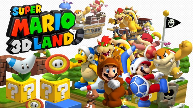 super, Mario, 3 d, Land, Platform, Family, Nintendo,  2 HD Wallpaper Desktop Background