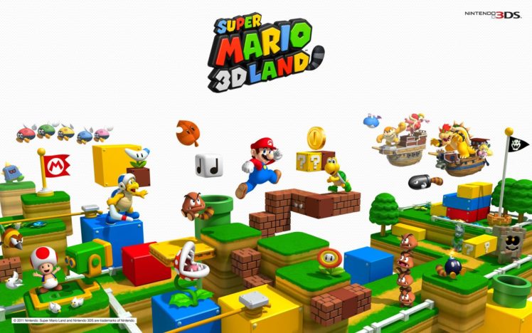 super, Mario, 3 d, Land, Platform, Family, Nintendo,  6 HD Wallpaper Desktop Background