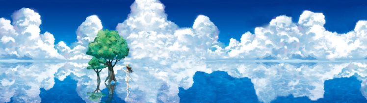 clouds, Hat, Landscape, Scenic, Summer, Dress, Tagme, Tree, Water HD Wallpaper Desktop Background