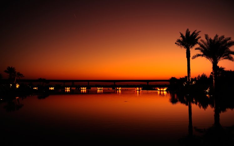 sunset, In, Dubai HD Wallpaper Desktop Background