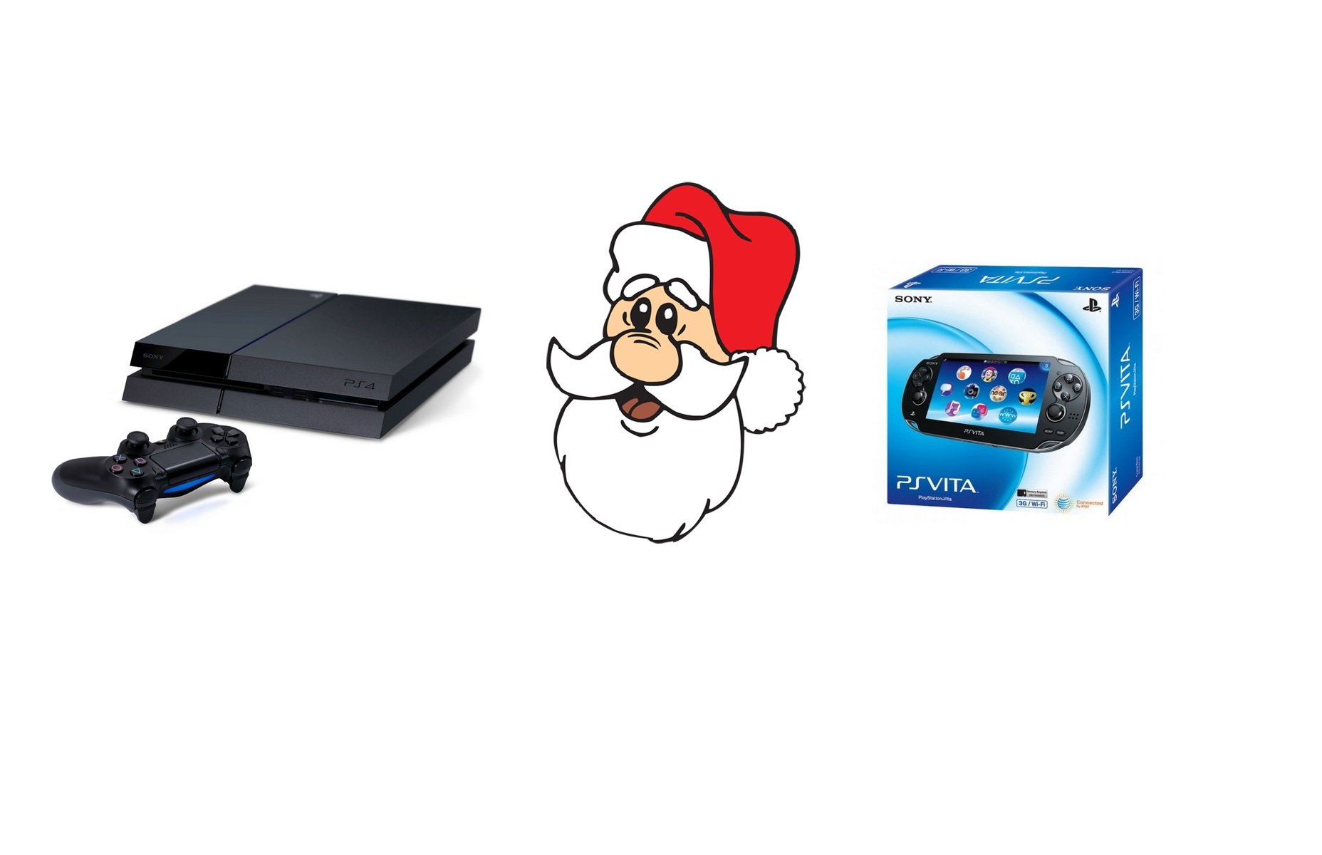 ps4, Playstation, Videogame, System, Video, Game, Sony, Christmas, Santa Wallpaper