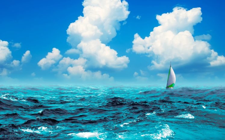 ocean, Sea, Boat, Ship, Sailing HD Wallpaper Desktop Background