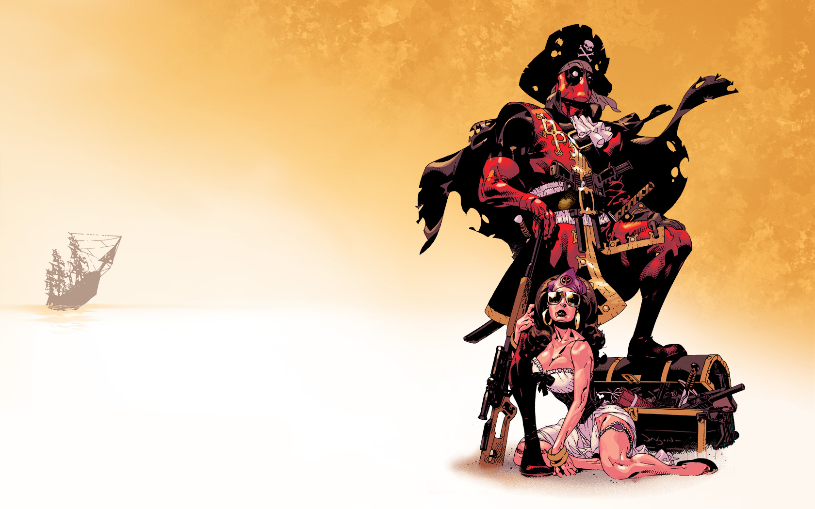 deadpool, Wade, Winston, Wilson, Anti hero, Marvel, Comics, Mercenary Wallpaper