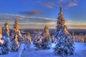 nature, Landscapes, Winter, Snow, Mountains, Sunset, Sunrise, Sky, Hdr