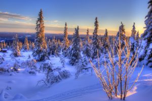 nature, Landscapes, Winter, Snow, Mountains, Sunset, Sunrise, Sky