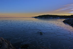 ice, Nature, Landscapes, Lakes, Reflection, Shore, Winter, Snow, Sky, Clouds, Sunset, Sunrise