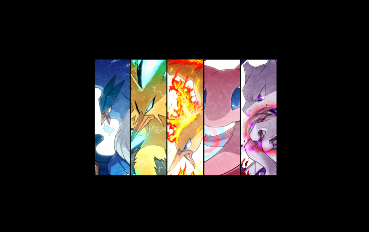 collage, Pokemon, Anime, Panels, Animals, Cartoon, Birds HD Wallpaper Desktop Background