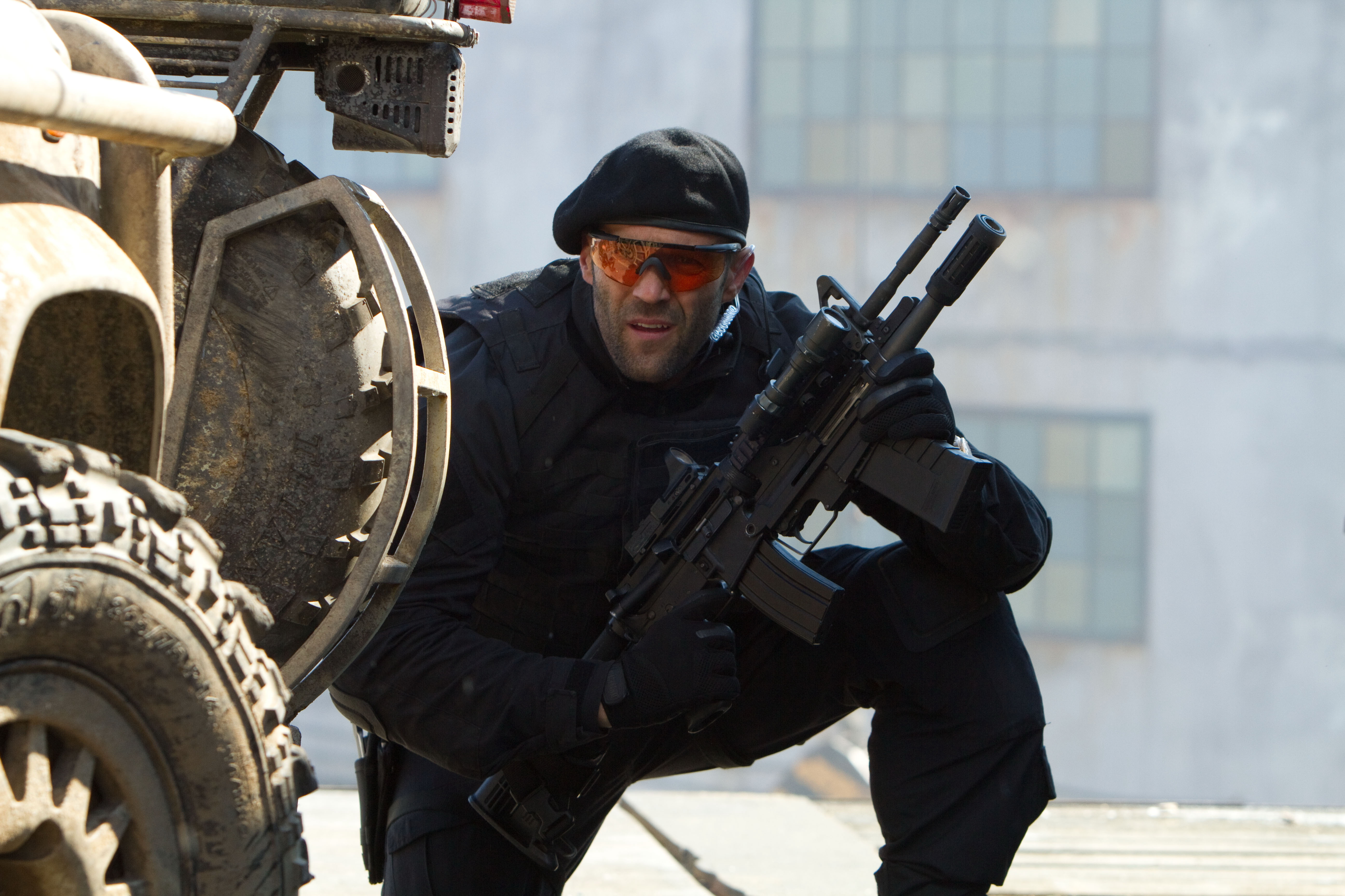 the, Expendables, Jason, Statham, Assault, Rifle, Actor, Men, Males, Weapons, Guns Wallpaper