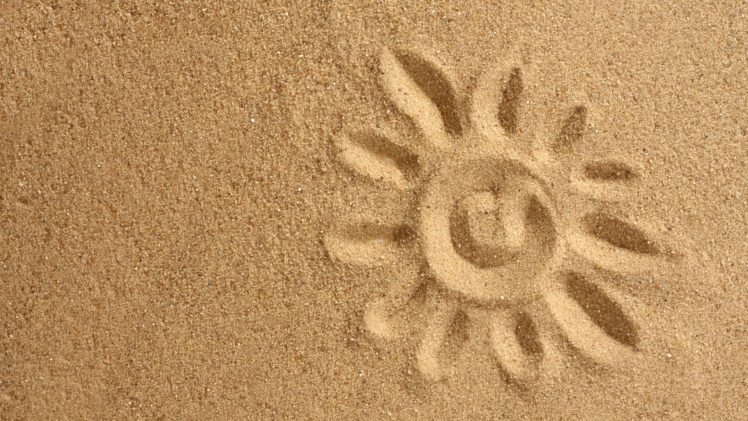 summer, Sun, Sand, Beaches, Mood, Nature, Drawing HD Wallpaper Desktop Background