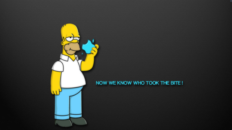 the, Simpsons, Homer, Apple, Humor, Funny, Text, Quotes, Cartoon HD Wallpaper Desktop Background