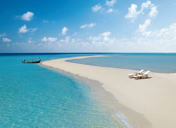 sea, Ocean, Maldives, Sky, Beach HD Wallpaper Desktop Background