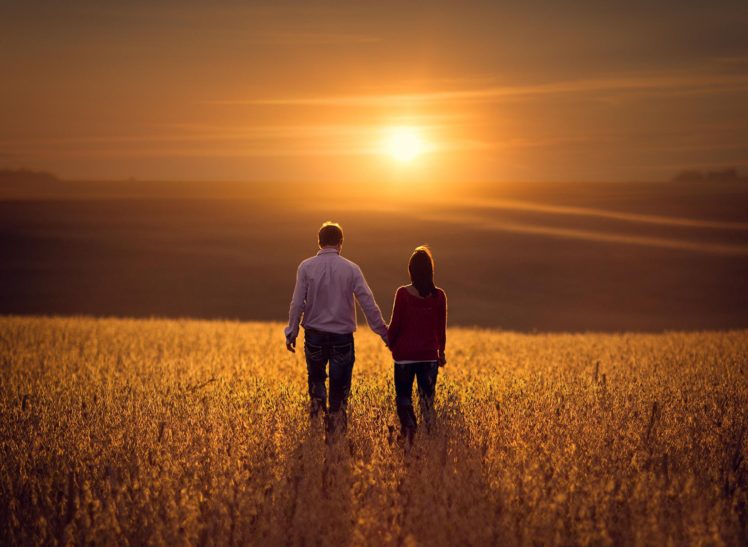 love, Couple, Field, Sun, Mood HD Wallpaper Desktop Background