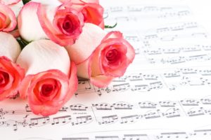 music, Notes, Sheet, Paper, Flowers, Roses, Mood