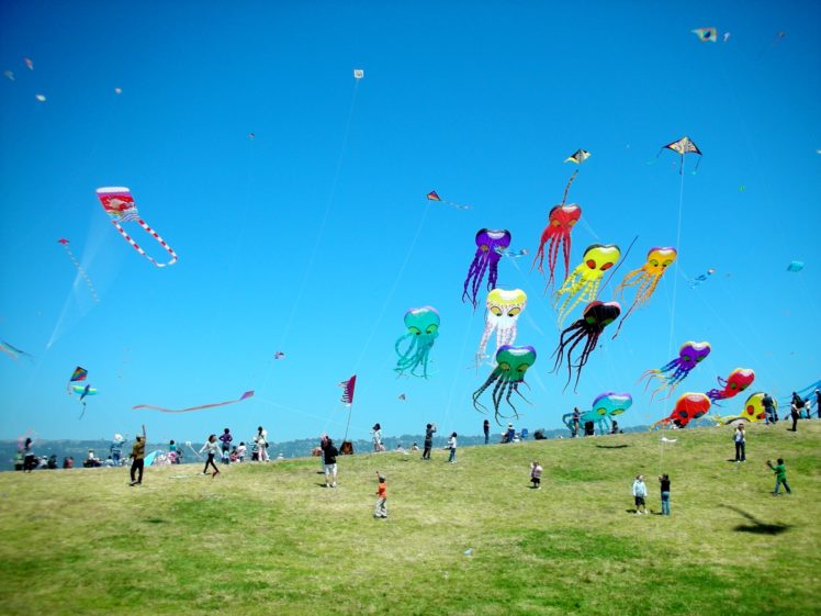kite, Flying, Bokeh, Flight, Fly, Summer, Hobby, Sport, Sky, Toy, Fun HD Wallpaper Desktop Background