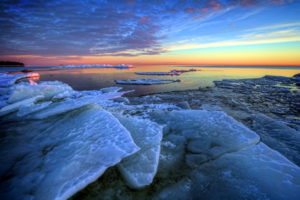 ice, Frozen, Freeze, Winter, Ocean, Sea, Beaches, Sky, Sunset, Sunrise, Clouds, Nature, Landscapes