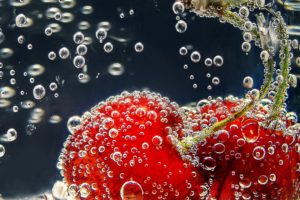 cherry, Cherries, Underwater, Bubbles, Fruit, Bokeh