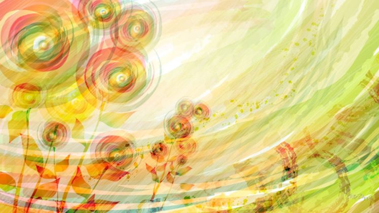 flowers, Abstract, Abstraction, Summer HD Wallpaper Desktop Background