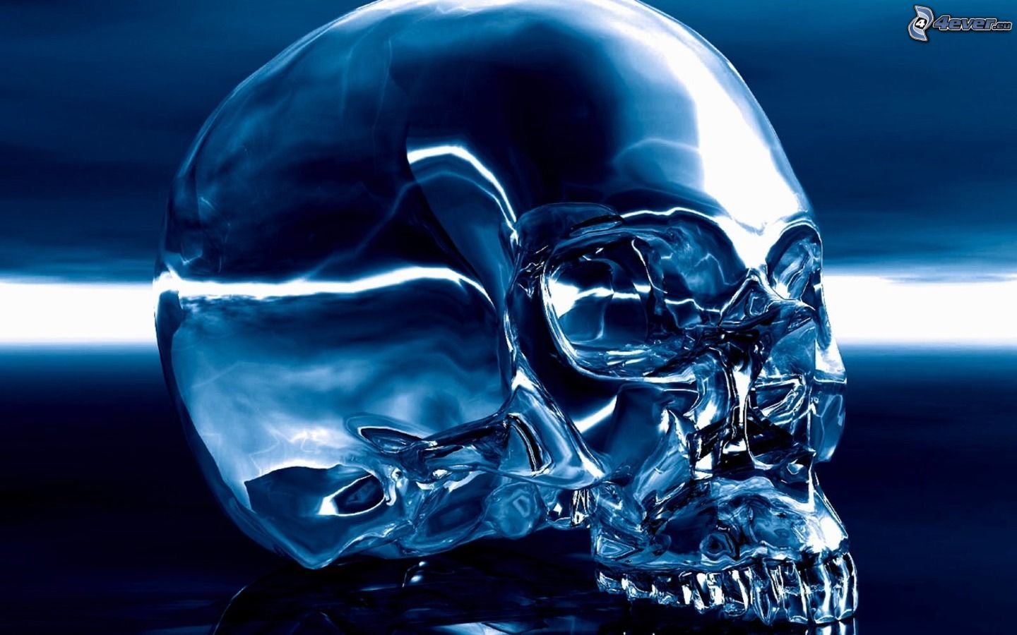 crystal, Skull Wallpaper