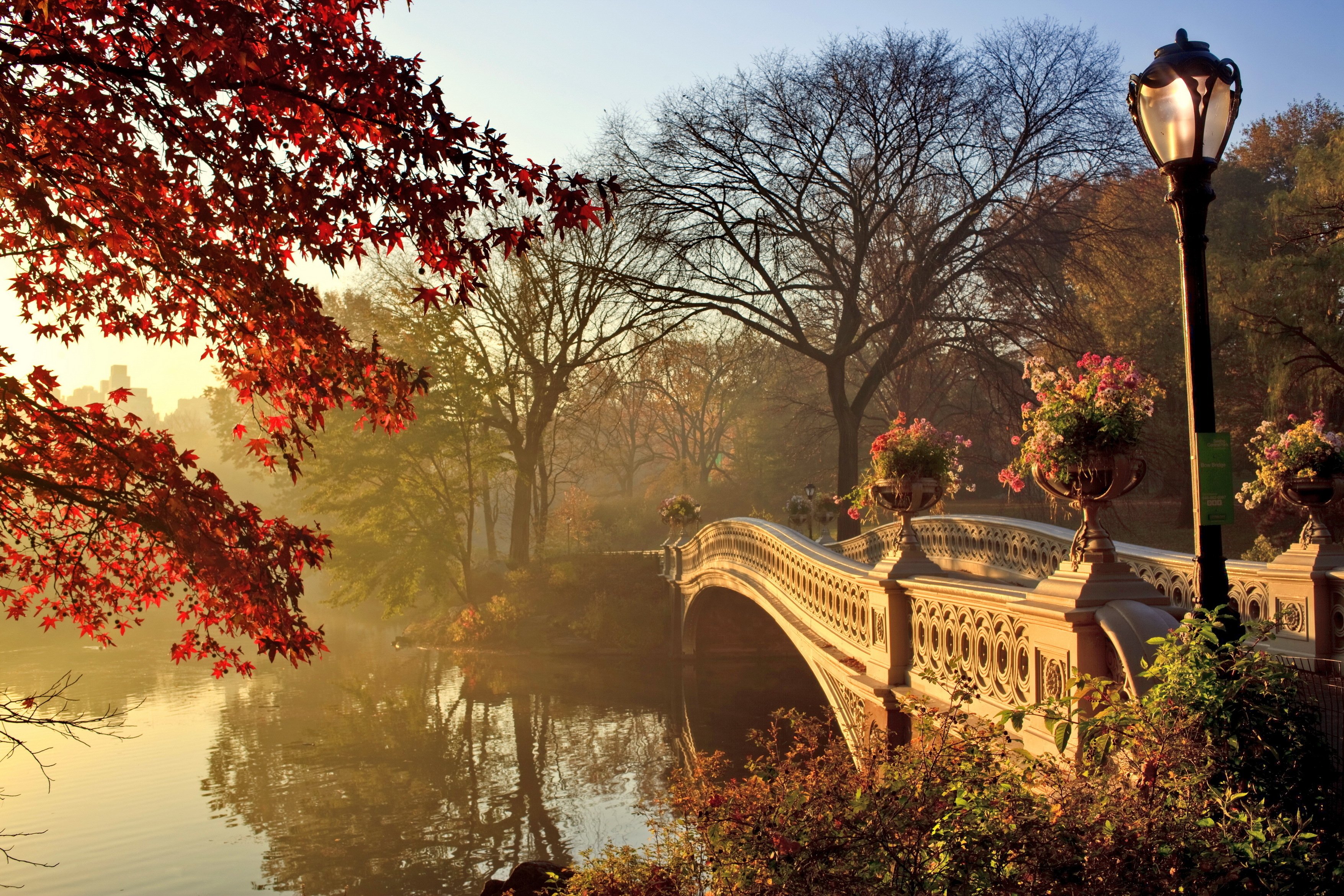 autumn, Fall, Park, Bridge Wallpaper